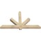 Ekena Millwork Kennewick Rough Sawn Timber Gable Bracket, Douglas Fir, 60"W x 35"H x 4"D x 4"F, 14/12 Pitch GBW060X35X0404KEN00RDF - alternate 2